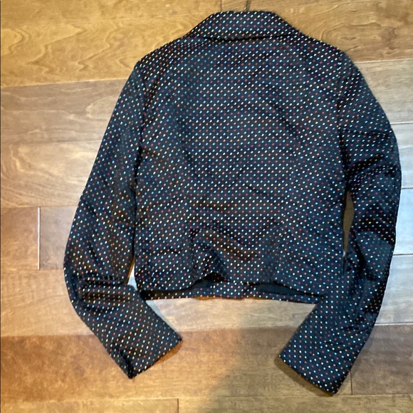 Cori Black Lined Multi-Color Polka Dot Jacket Sz 4 - Picture 4 of 4